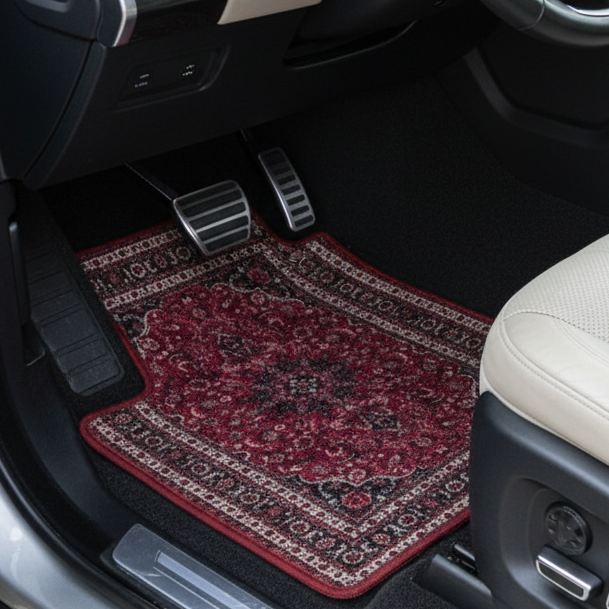 The Top-Mounted Fit Collection - oriental ethnic car floor mats with Persian patterns for suspended pedal vehicles